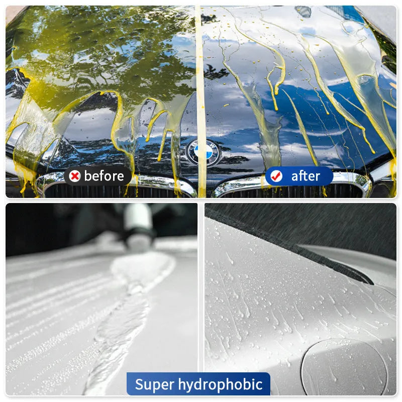 Car paint fast coating agent liquid wax in 50ml and 100ml bottles with microfiber cloth
