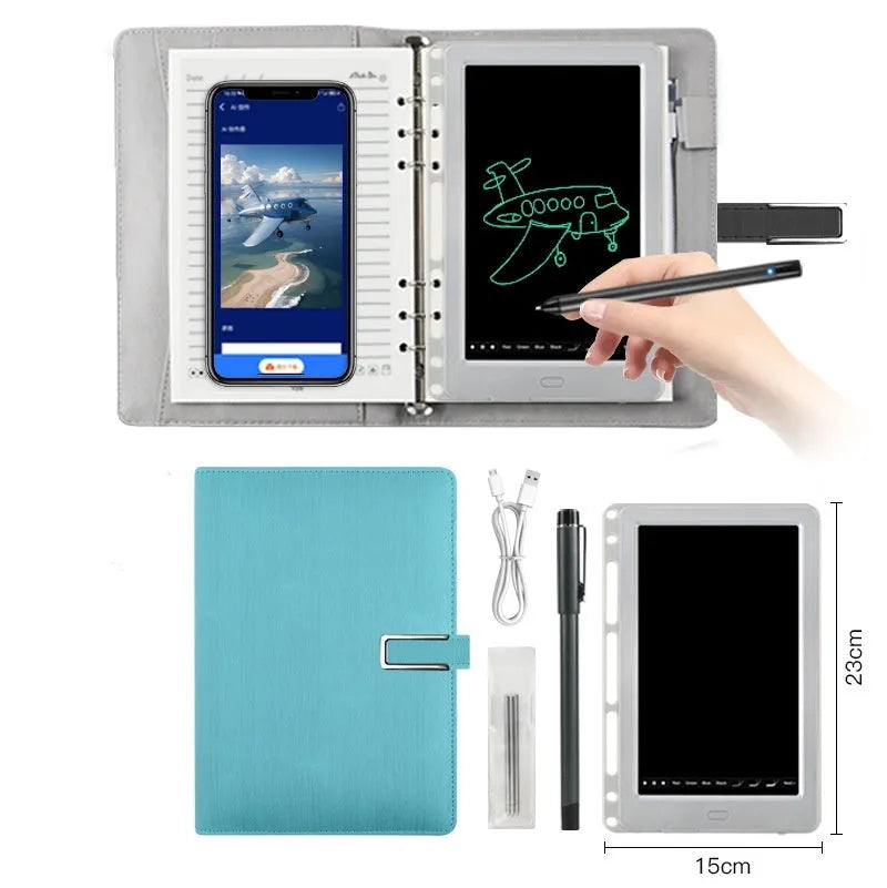 85-inch electronic writing pad with stitching appearance design and Bluetooth connection in colour options