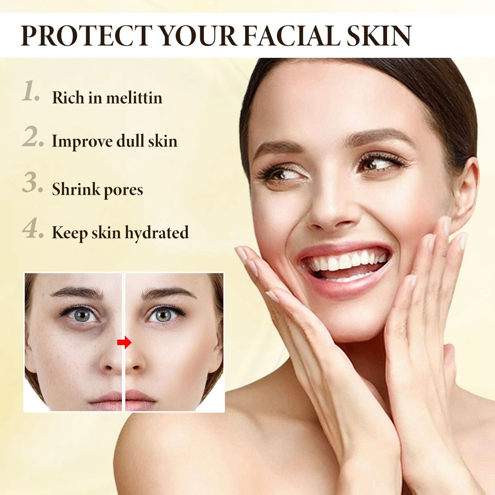 OUHOE Bee Firming Cream jar with hydrating and nourishing properties for facial application