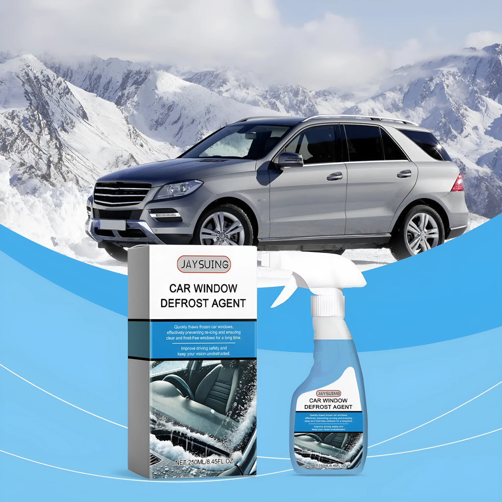 250ml car window defrosting compound bottle, 8.6 x 16.4cm, for windshield ice and frost removal