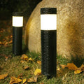 Outdoor waterproof solar garden light with abstract design and simulated flame effect lighting