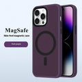 Frosted magnetic phone case for iPhone in Desert Gold, Titanium Gray, Dark Purple and Far Peak Blue