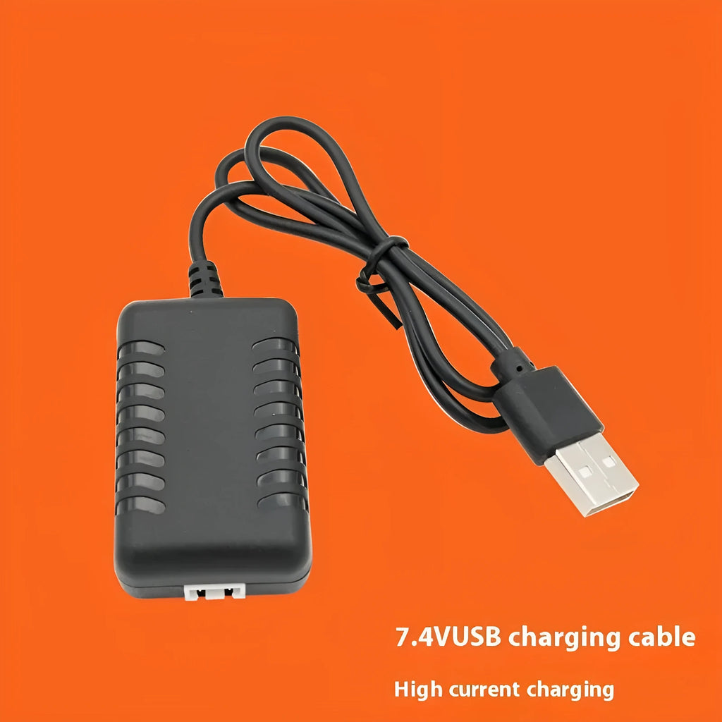 USB charging cable for 2S lithium polymer battery with overvoltage protection and CE mark