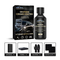 70ml graphene ceramic car coating kit with bottle, sponge, microfibre cloths, and gloves for paint protection.