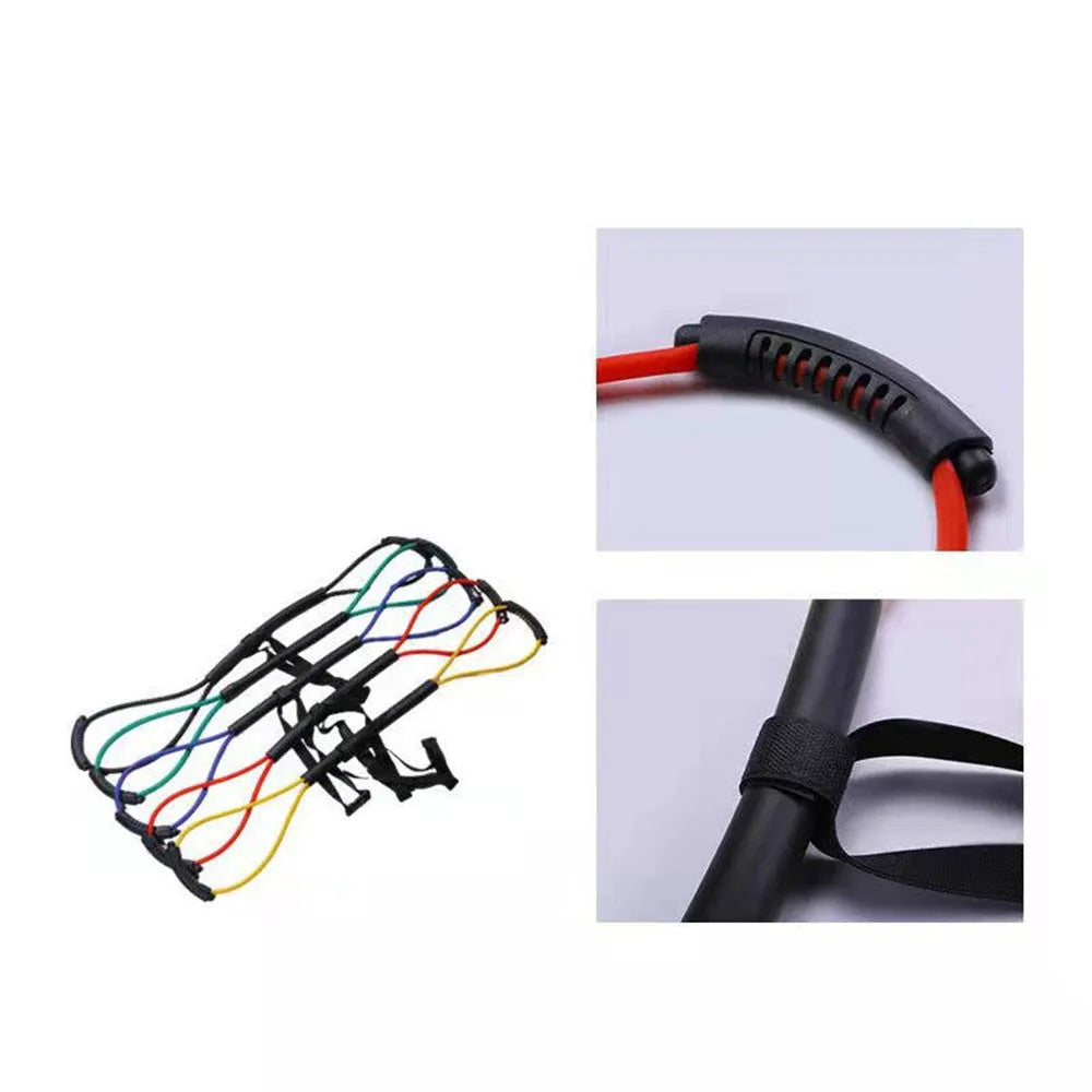 Latex elastic resistance band for boxing speed training, ten colour options from 15 to 35 lbs