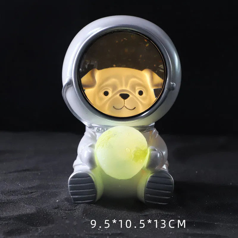 Animal-shaped starry sky night light in resin with LED lighting
