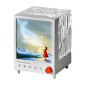 Aurora Treasure Box Star Sea Whale projection lamp with Bluetooth on a surface.