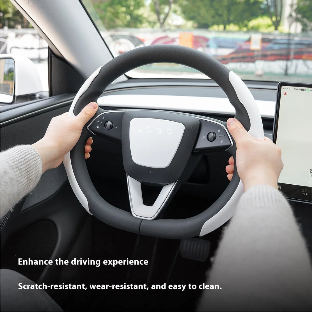 White plastic AB steering wheel protective patch for interior renewal