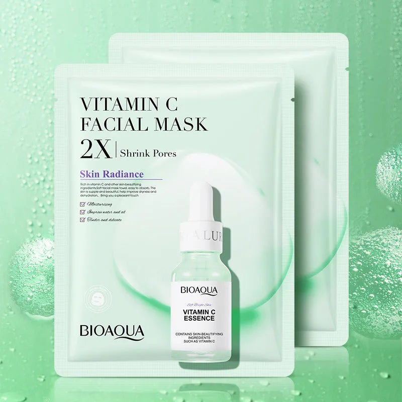 White collagen face sheet mask with 30g gel content for facial application