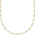 Geometric glass pendant crystal necklace with adjustable 41-50cm alloy chain
