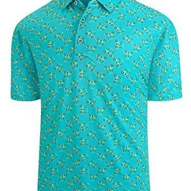 Men's 3D printed short sleeve top with zip decoration in Japanese retro style