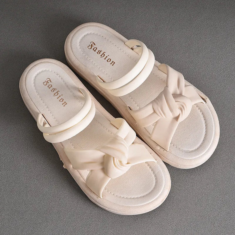 Women's black soft back thick back sandals with PVC sole for outdoor leisure