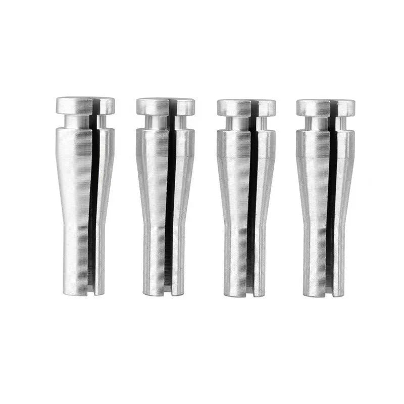 Four silver aluminium automotive repair parts for Ford truck cab rear latch mechanism