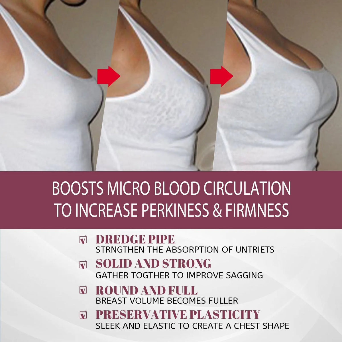 50g white breast firming cream for lifting tightening and plumping chest care, 5x4.2cm