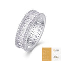 Non-fading S925 silver moissanite ring for women, geometric round shape, fashion OL style