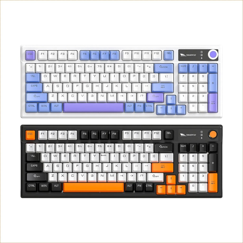 SK15 wired mechanical gaming keyboard with Kailh light green switches and RGB backlighting