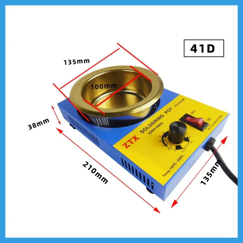Desktop adjustable temperature tin melting furnace for soldering and jewellery making