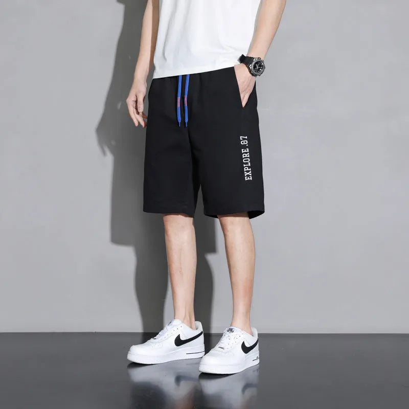 Japanese style cotton shorts for teenage boys in plus sizes for summer wear