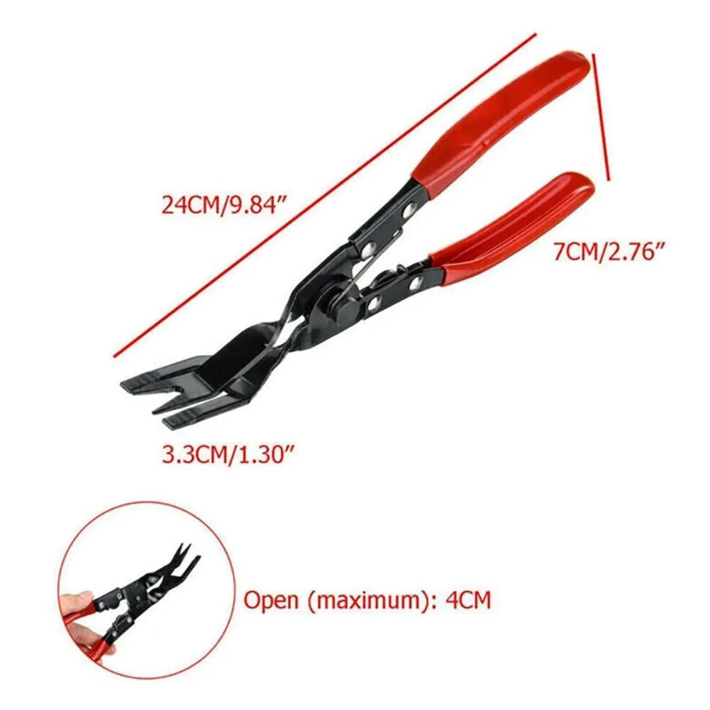 Blue automotive separator pliers tool with 235mm length and 32mm head for car interior disassembly