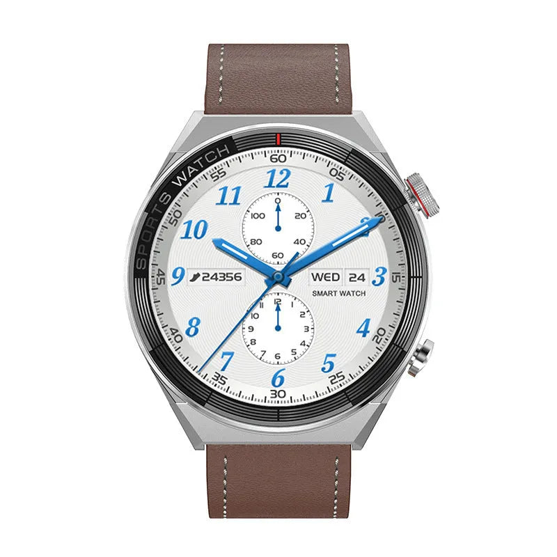 Ladies smart watch with 1.5-inch full circle screen, Bluetooth calling, heart rate monitoring, IP67, silver or black strap