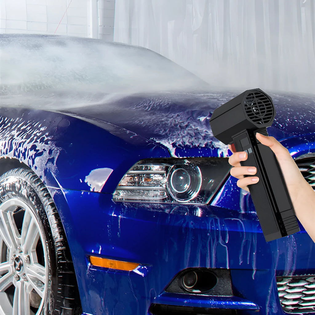 Ducted high-speed turbofan electric blower for car washing and outdoor dust removal
