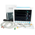 12.1 inch colour TFT patient monitor CMS8000 displaying ECG and SpO2 waveforms with built-in handle