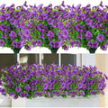Artificial eucalyptus flower stem in purple, plastic, single 1pc for wedding, porch or photography use