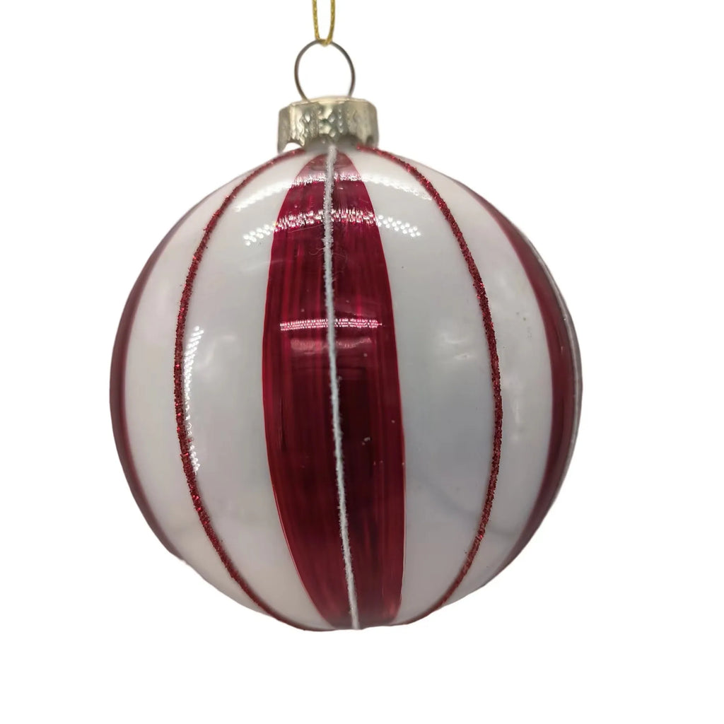 Glass ball hanging pendant with coloured glaze finish for home decoration