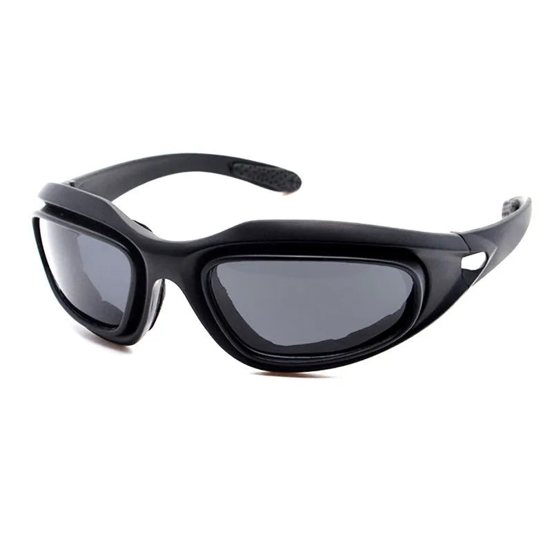 Polarised tactical cycling sunglasses with full-rim PC sports frame and night vision lenses