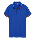 Slim fit short sleeve cotton blend shirt shown in multiple colour options on a size chart.