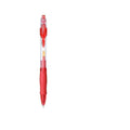A neutral-coloured plastic gel pen with a 0.5mm tip, shown with black, blue, and red ink options.