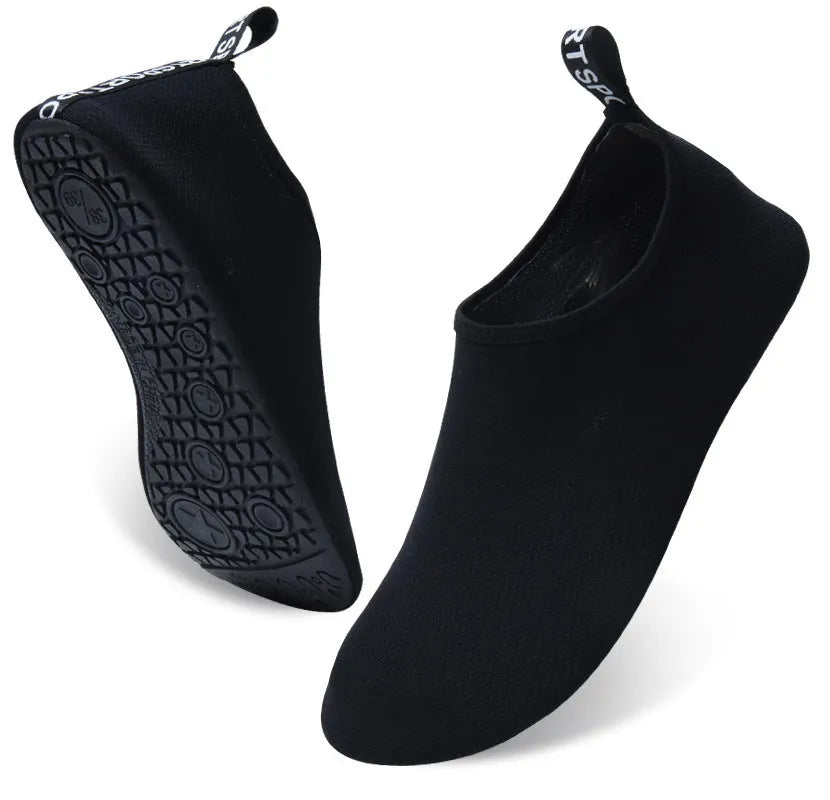 Non-slip beach shoes with mesh upper and TPR sole in multiple colour options