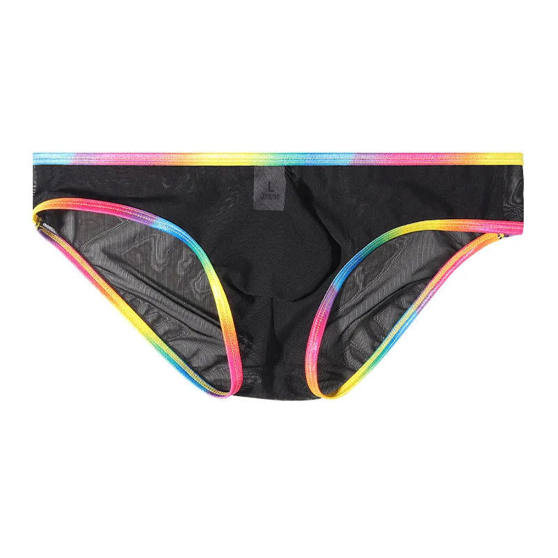 Women's mesh transparent briefs in quick-drying nylon fabric available in six colours