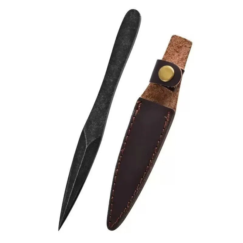 Black stainless steel hand pry tea knife for compressed tea cakes, modern simple tea accessory