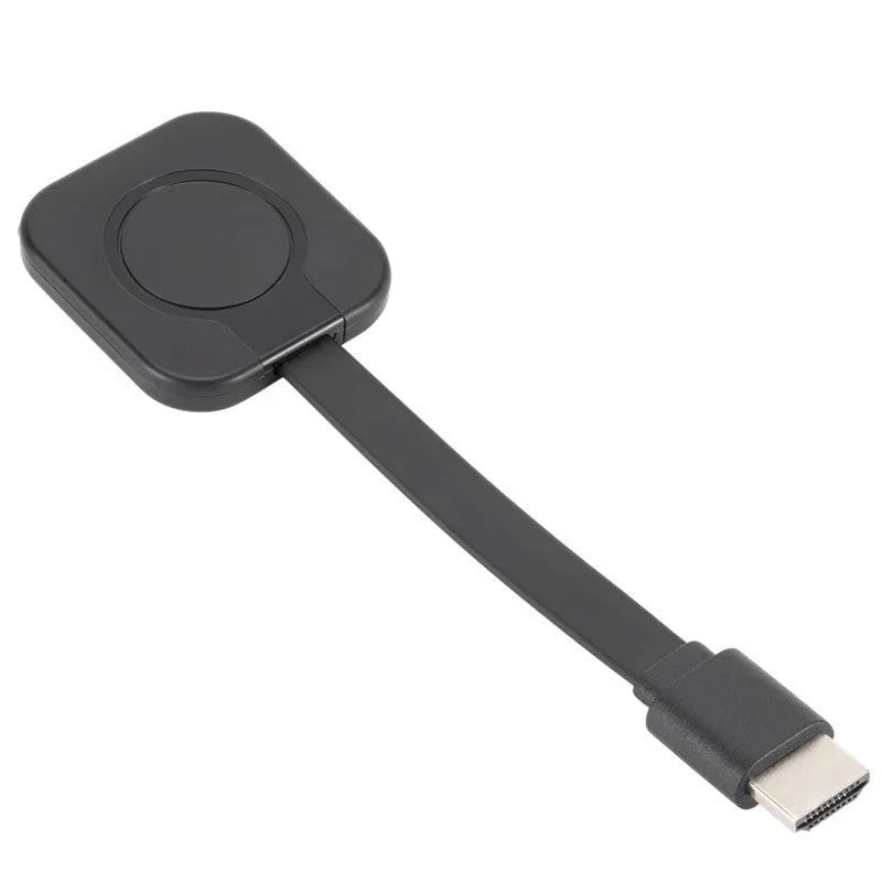 Wireless HDMI transmitter for mobile screen mirroring measuring 4.6 x 4.3 x 0.6 cm