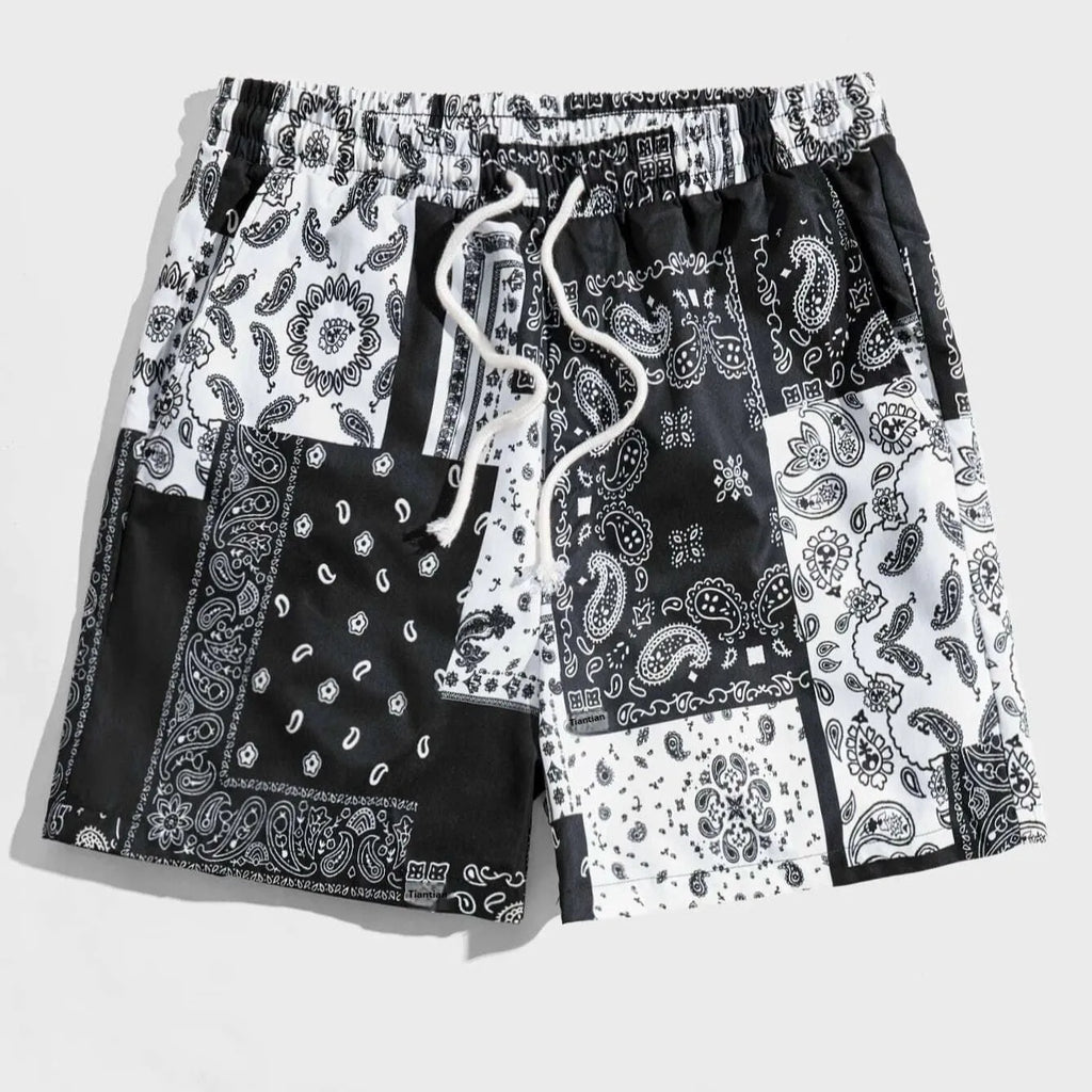 Men's thin polyester mesh beach shorts with printing design in various colour options