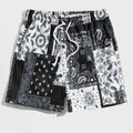 Men's thin polyester mesh beach shorts with printing design in various colour options