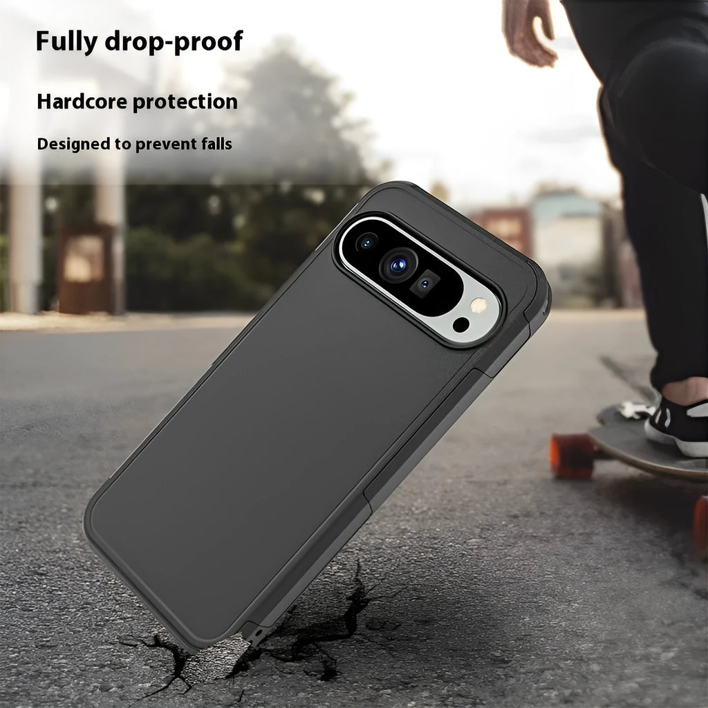 Black TPU drop-resistant phone case for Google Pixel 9 Pro and Google Pixel 9 Pro XL