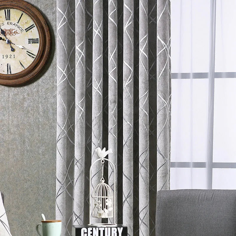 Chenille blackout curtain in modern minimalist design measuring 1 metre by 2.7 metres
