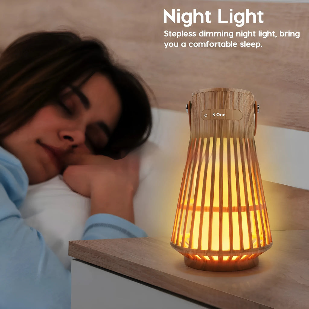 Bluetooth flame speaker and portable camping light with rechargeable 10W fluorescent lamp and press key switch