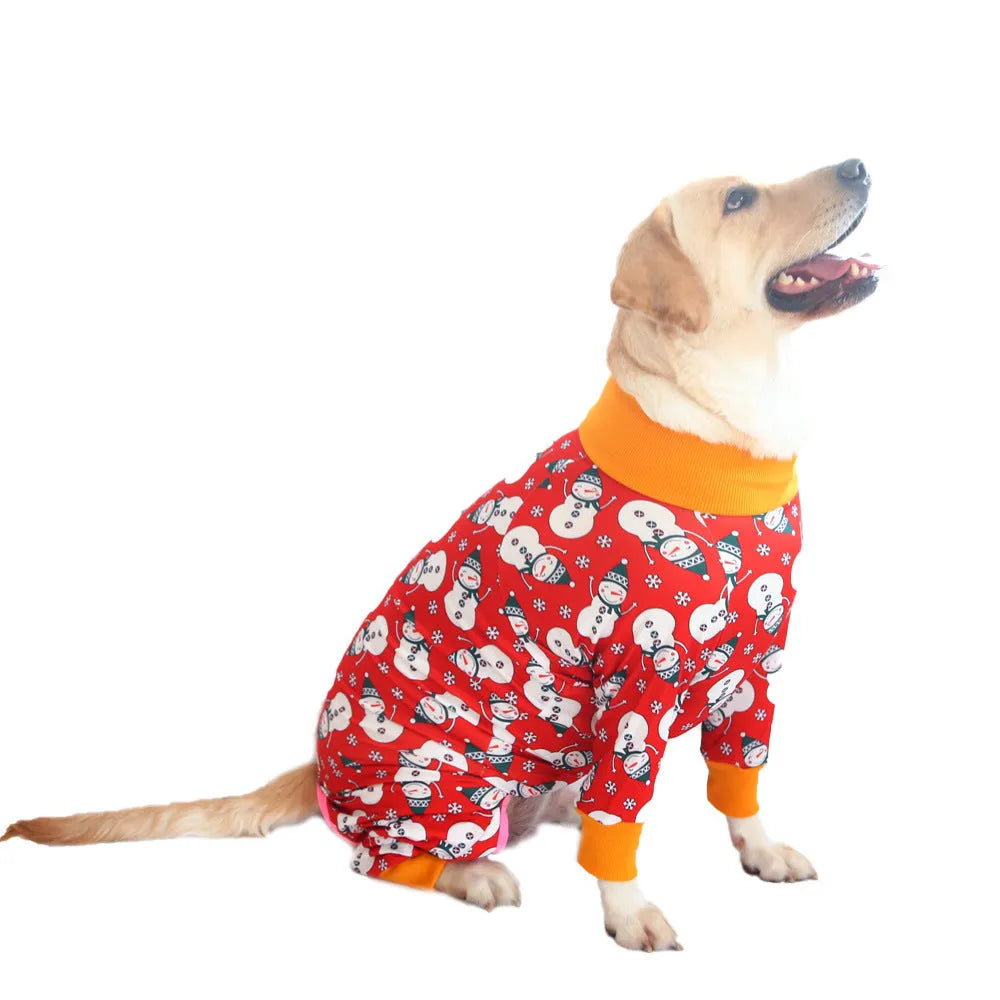 Cotton dog jumpsuit with four-legged coverage in multiple colour options
