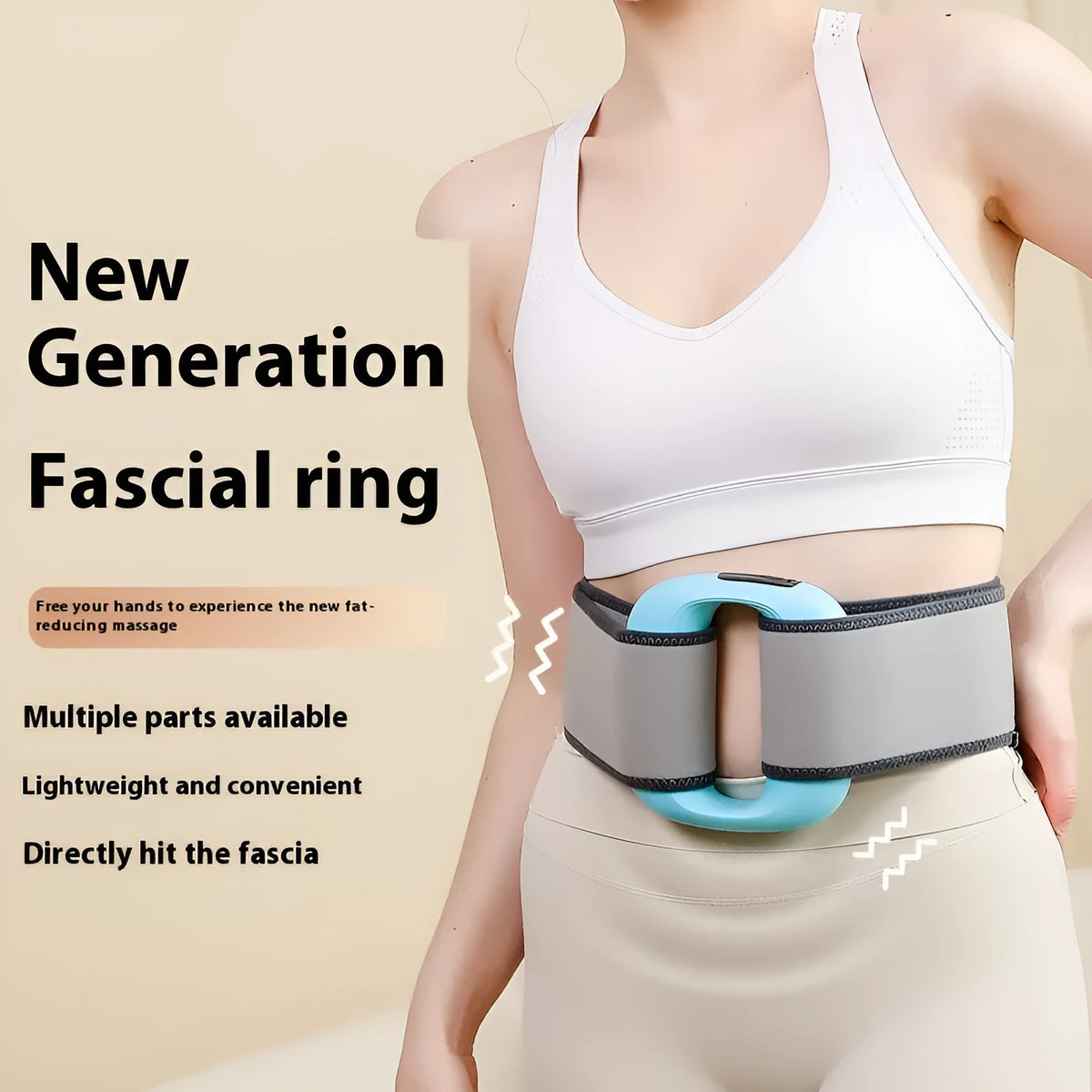 Mini massage gun in girl pink, noble purple, or blue with LED screen, 3 speeds, waist belt, and power cord