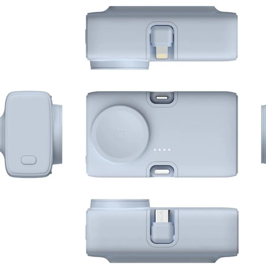 Compact plastic wireless power bank with 5000mAh capacity for portable charging