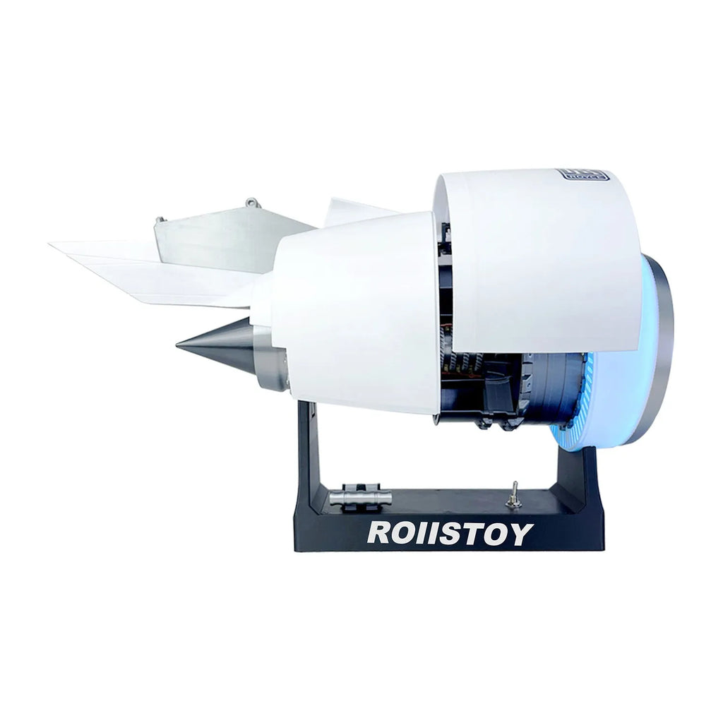 Airbus A380 TR900 Fanjet model 41cm plastic assembly kit with blue light and red tail flame on base