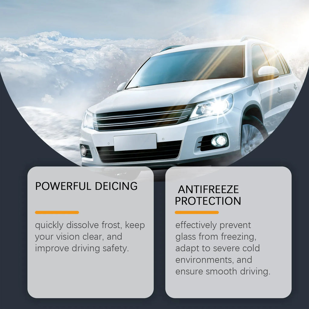 200ml car window deicer spray bottle, 7.7 x 7.5 x 15.1cm, with water, penetrant and ethanol formula for windscreens