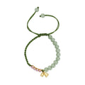 Hand woven red rope bracelet for women with lily carrying strap design and flower pattern