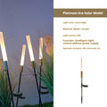 Solar outdoor LED lawn lamp with acrylic shade, available in multiple heights, installed in a garden.