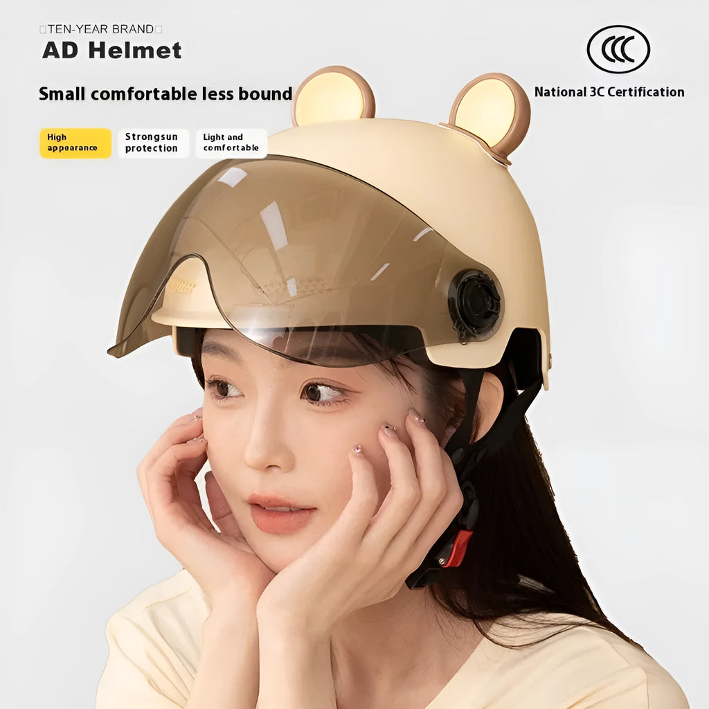 Adult electric bicycle helmet in multiple colours with ABS hard shell and visor option