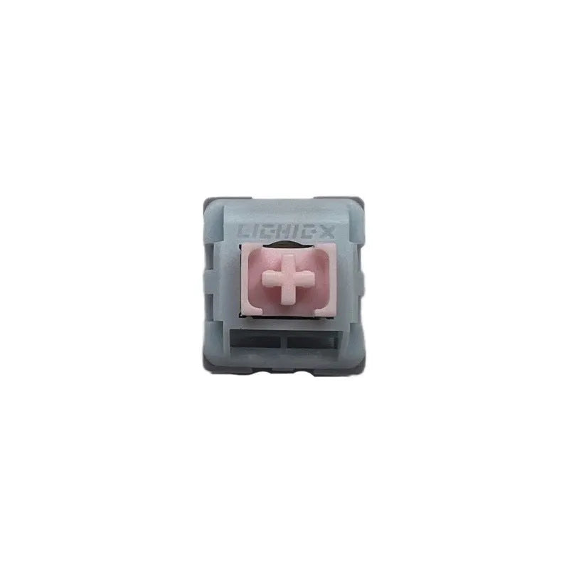 Four custom mechanical keyboard switch bottom housings with small window design.
