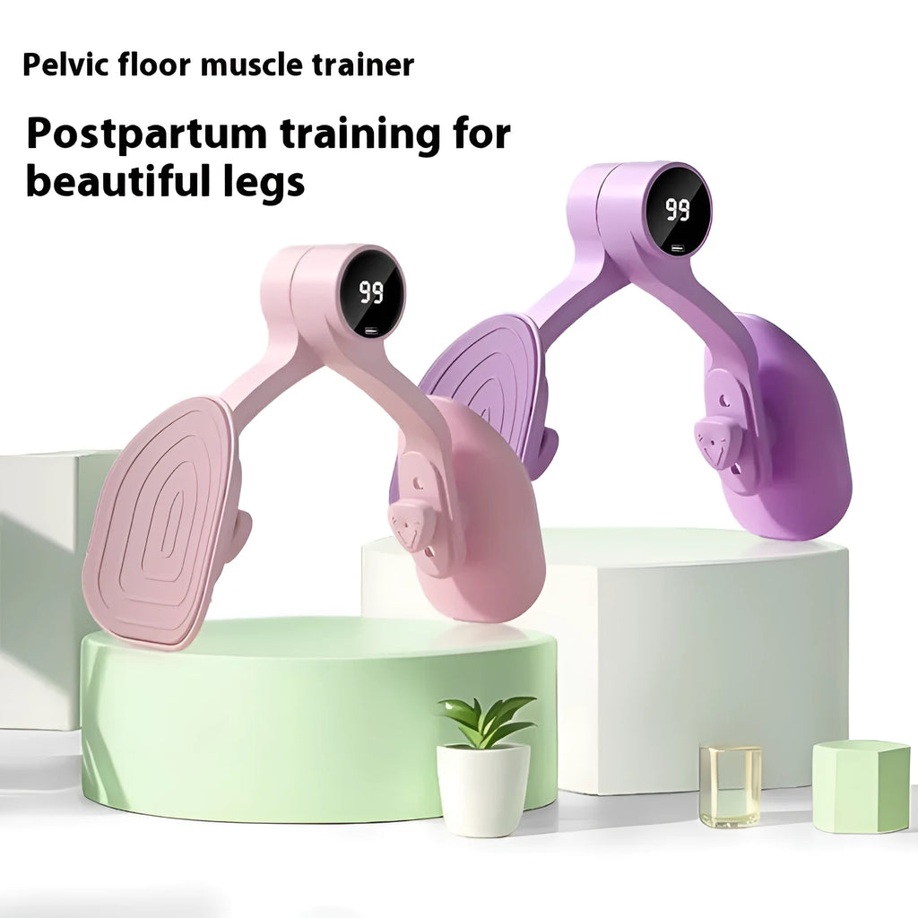 PP coated pelvic floor muscle trainer with three gear settings in pink colour